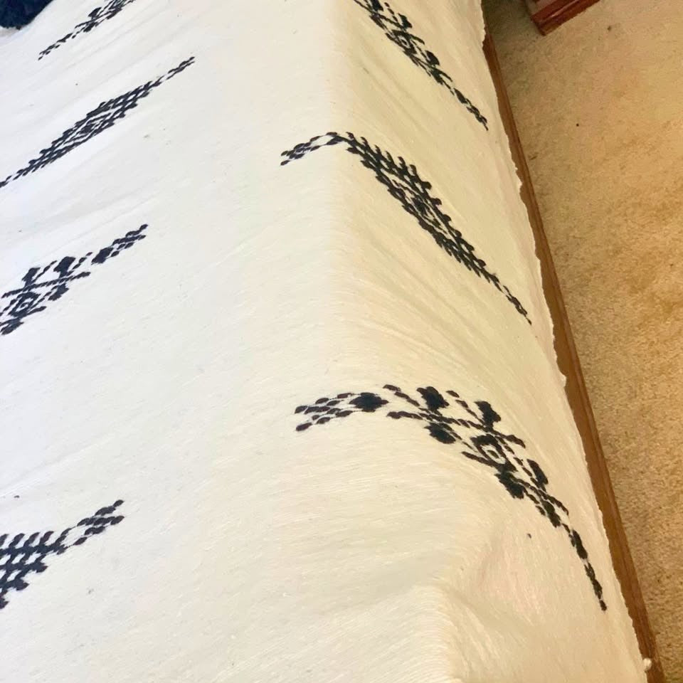 Moroccan PomPom Woven Blankets