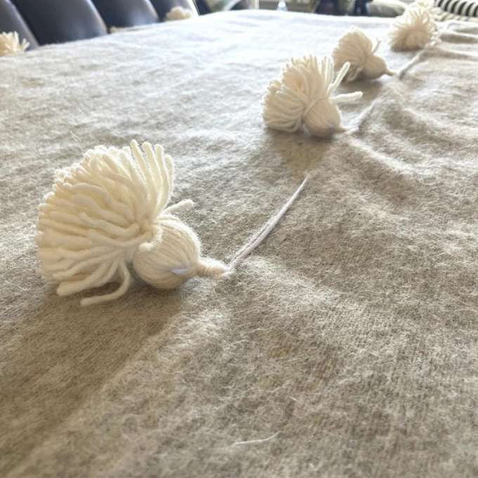 Moroccan PomPom Woven Blankets