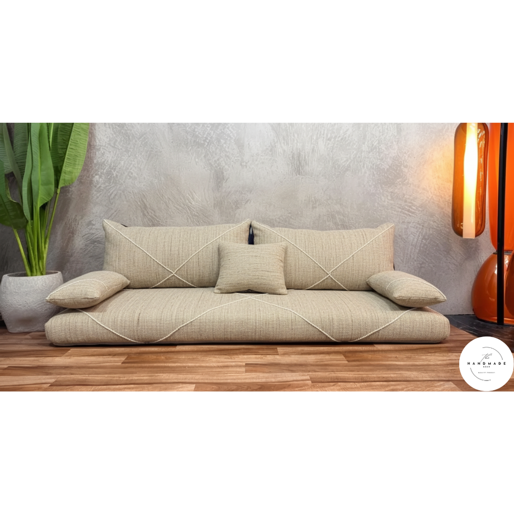 Light Brown Moroccan Handmade Floor Sofa