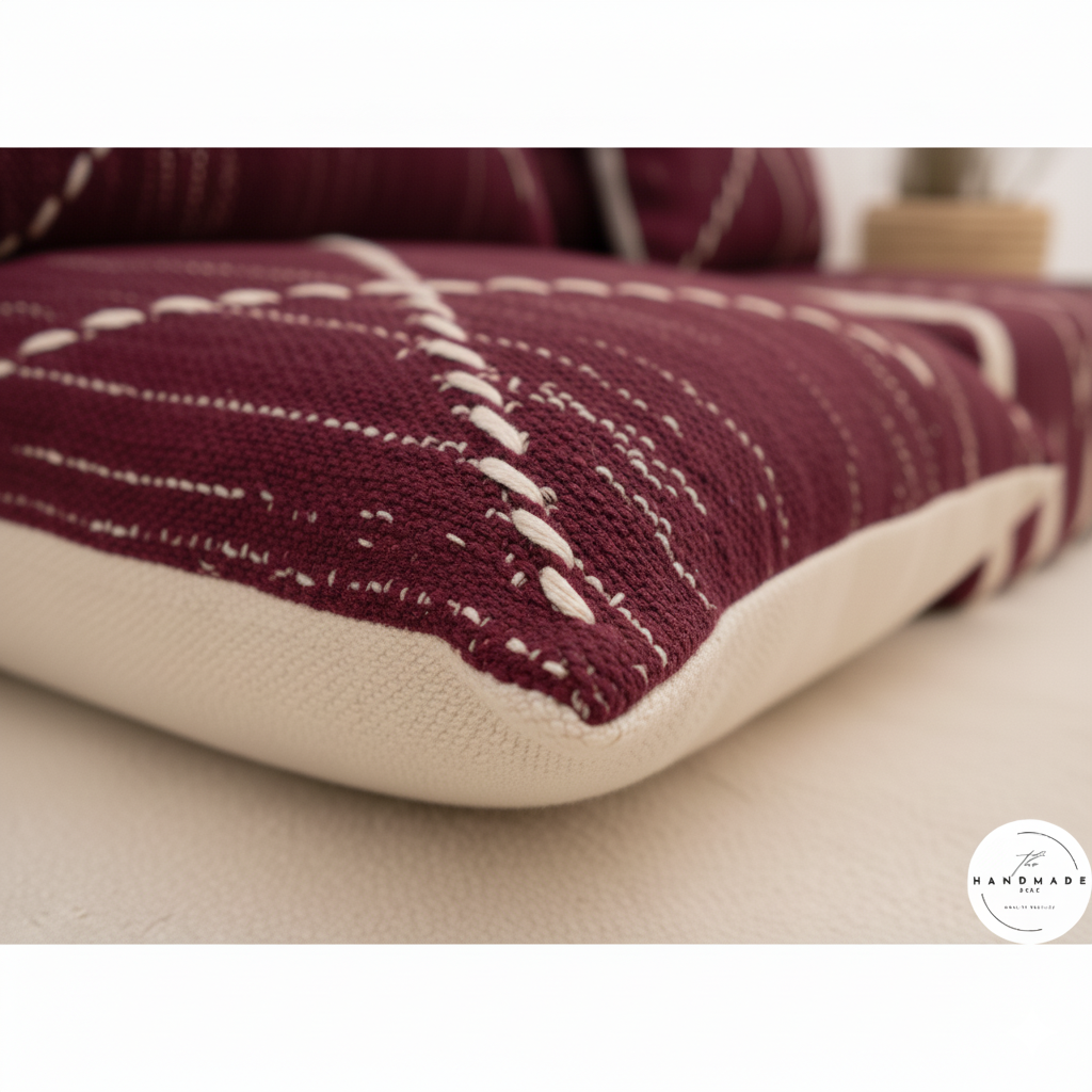 Premium Moroccan Cotton Floor Cushion — Soft, Odor-Free & Handwoven for Modern Homes