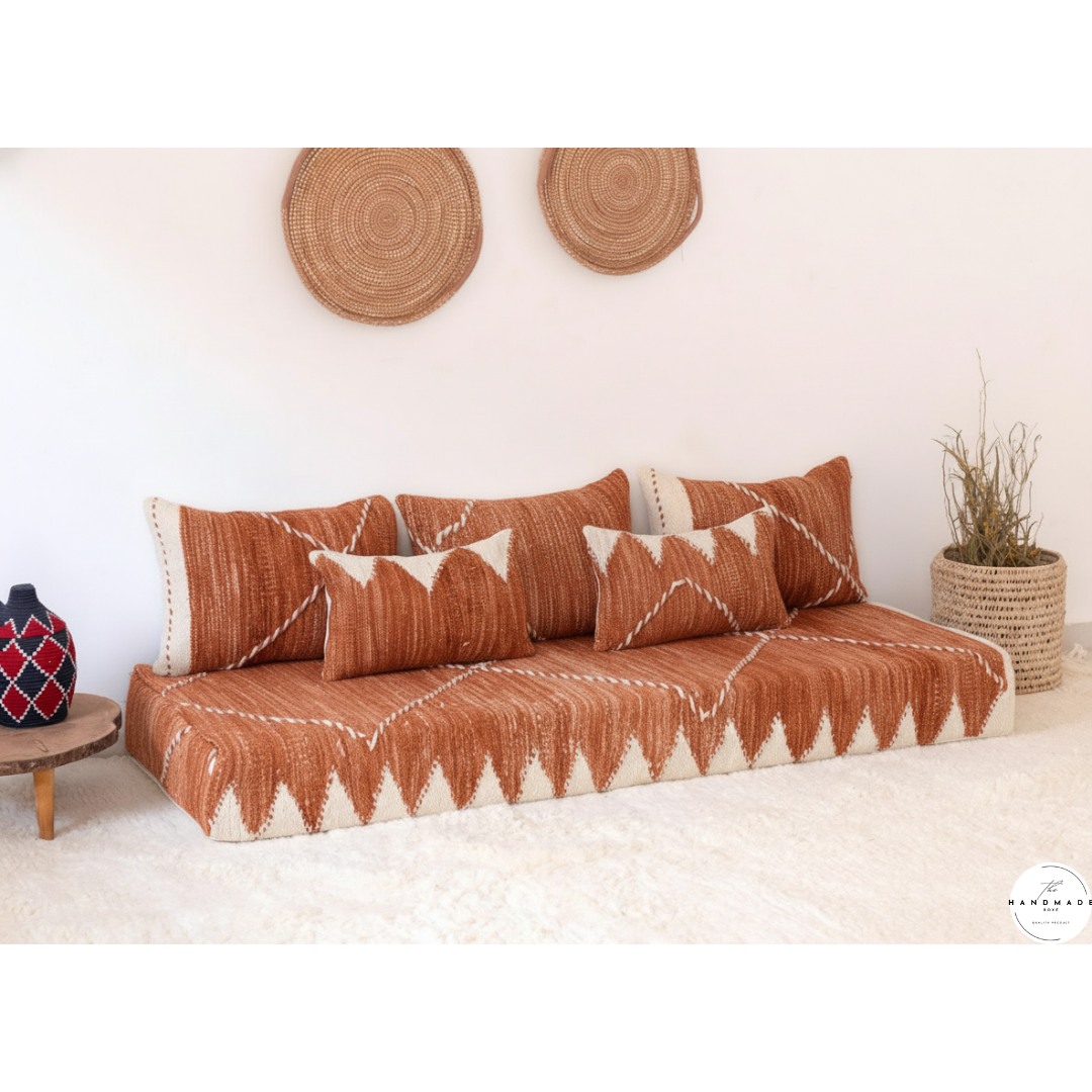Premium Moroccan Cotton Floor Cushion — Soft, Odor-Free & Handwoven for Modern Homes