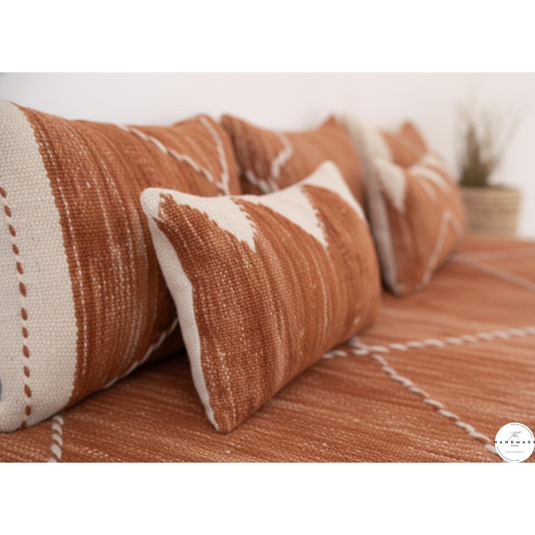 Premium Moroccan Cotton Floor Cushion — Soft, Odor-Free & Handwoven for Modern Homes