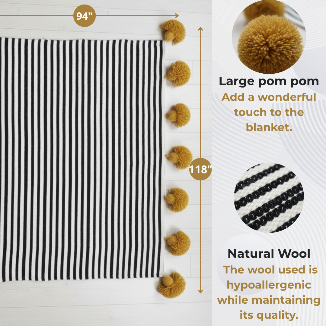 chunky knit pompom blanket ,chunky knit throw blanket , Wool blanket with pom poms ,moroccan pompom throw blankets for sofa , wool pompom throw blankets for sofa , 40x50 blanket ,100% wool blanket , 100 wool blanket , 60 x 50 blanket , 50x40 blanket , 100 cotton blanket
