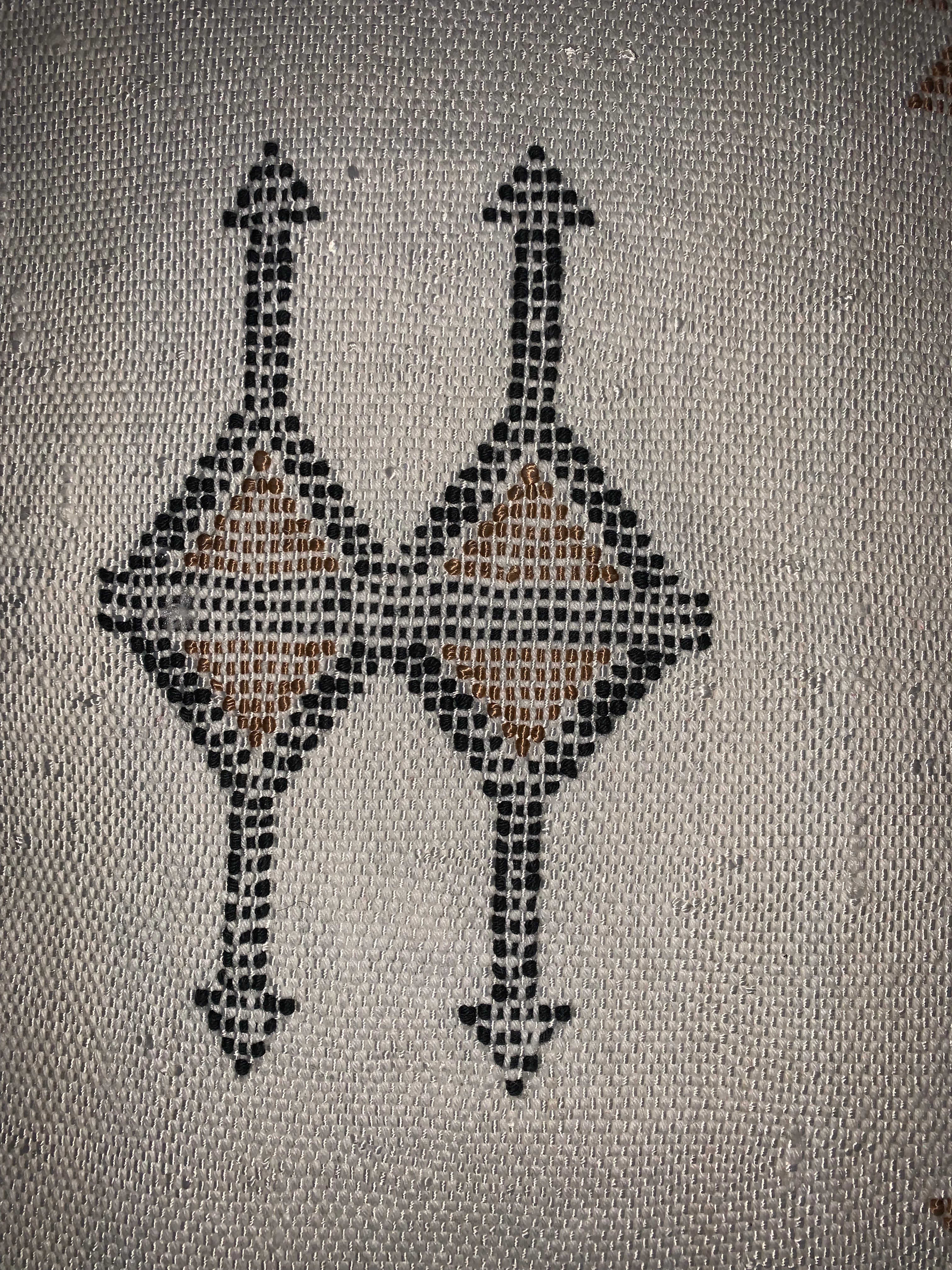 White Moroccan cactus silk pillow