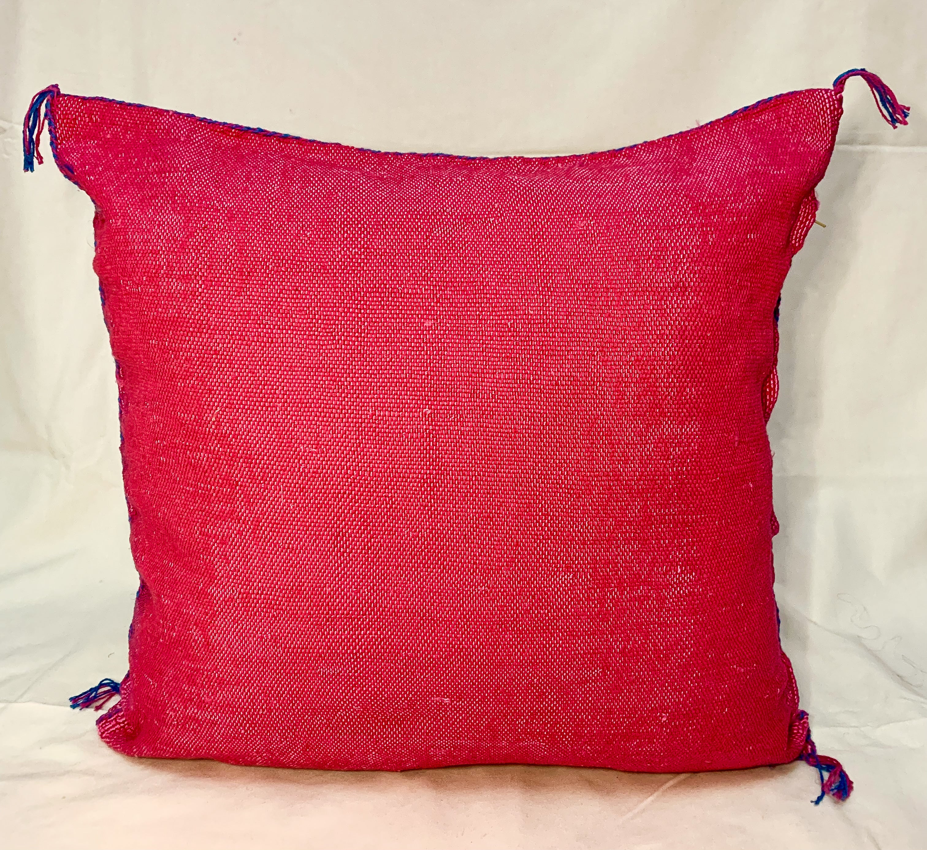 Pink Moroccan cactus silk pillow