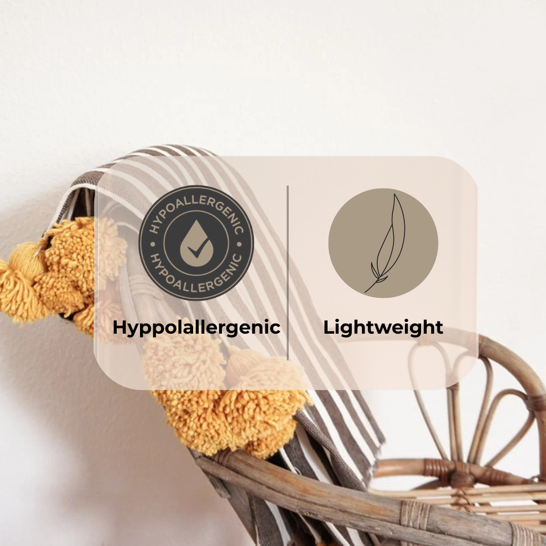 Moroccan Pompom throw blanket for sofa