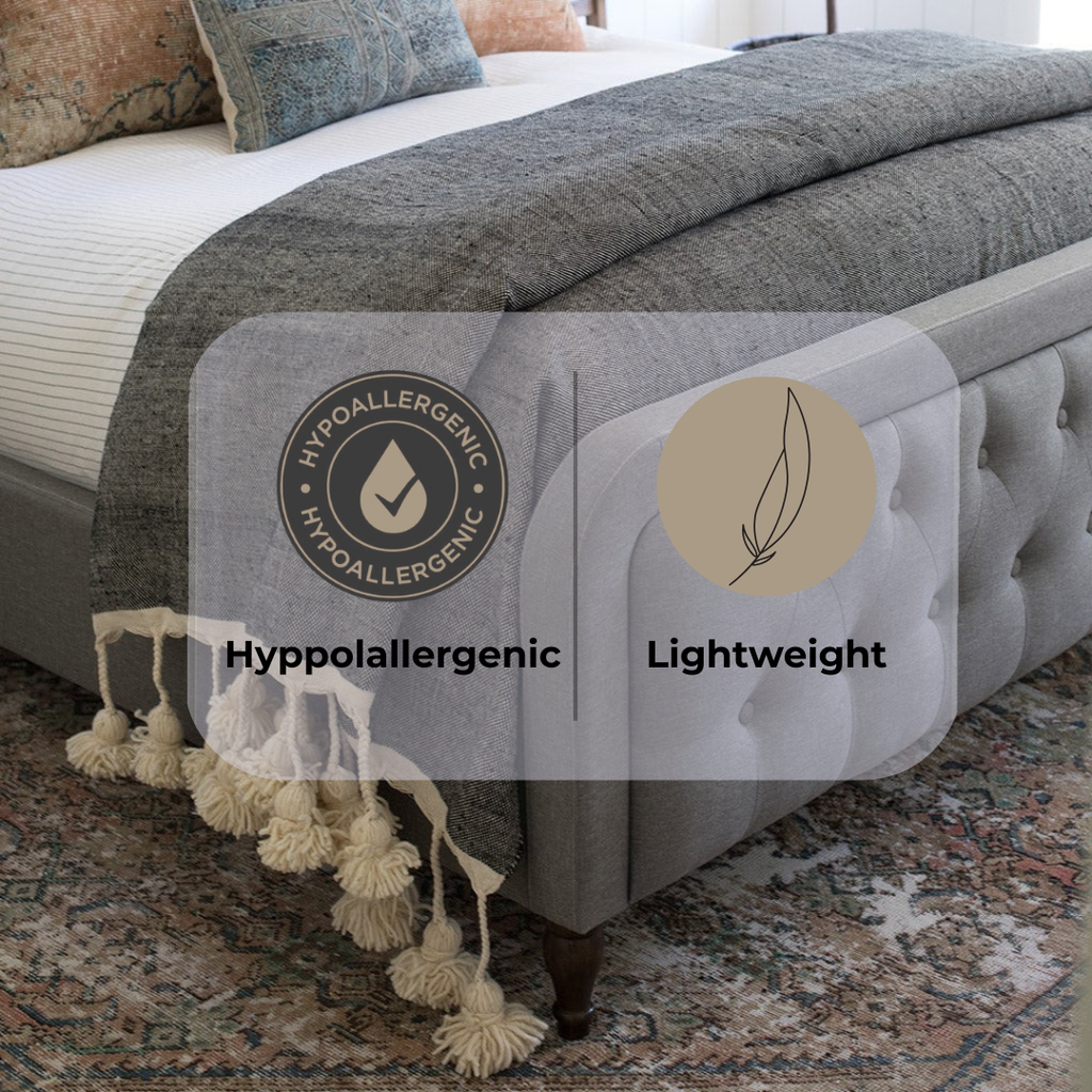 Moroccan Pompom throw blanket for sofa