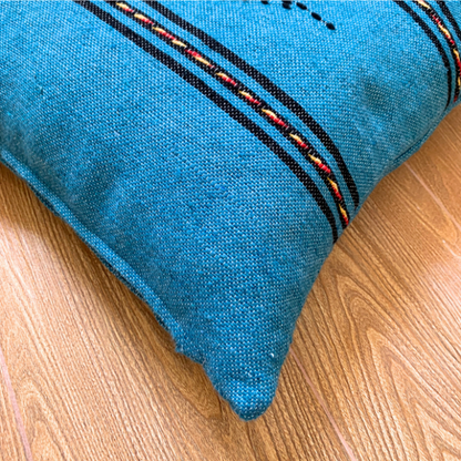 Blue Cactus Silk Pillow Cover