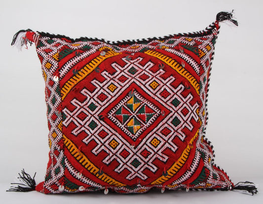 Red Berber boho pillow case covers