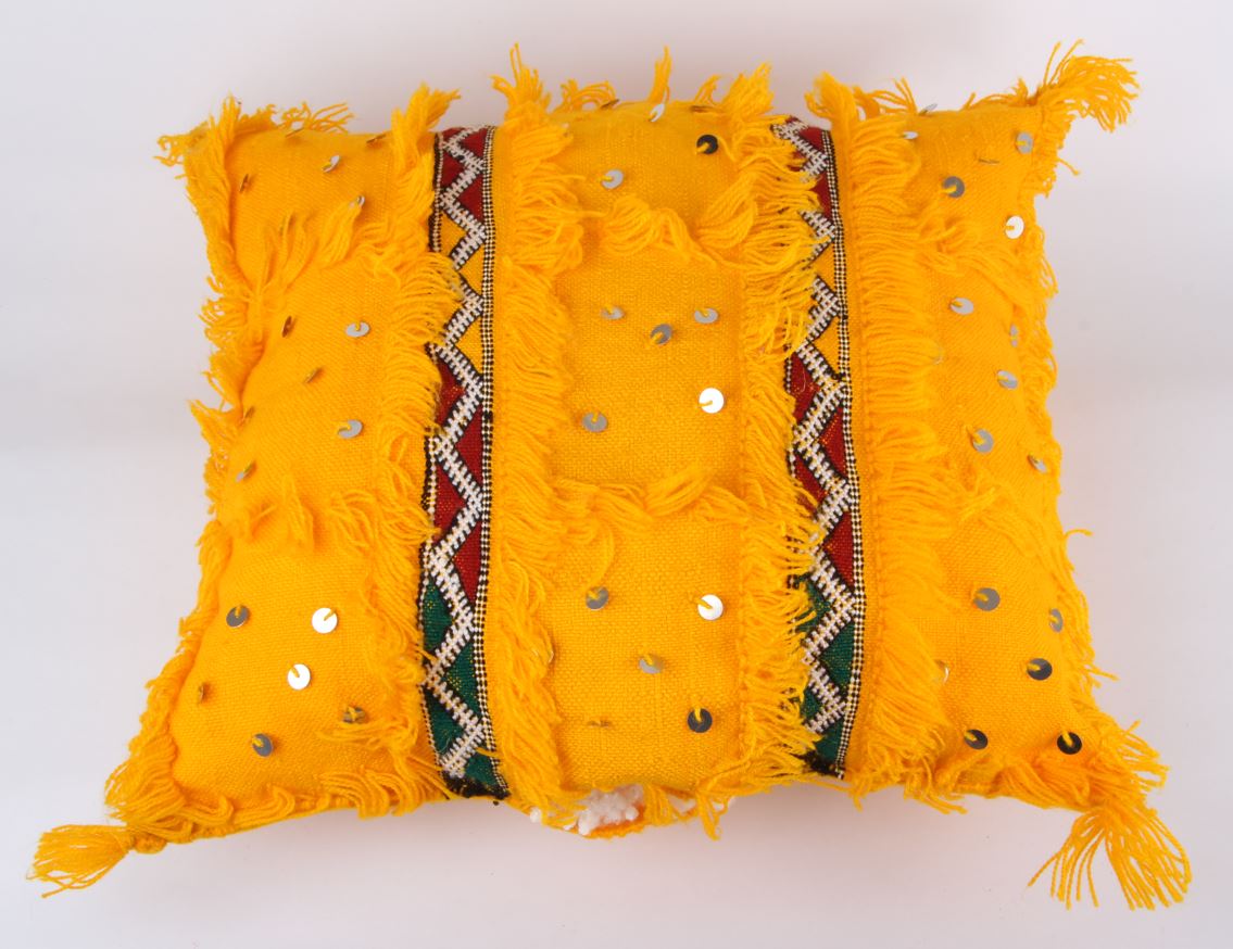 Yellow Berber boho pillow case covers