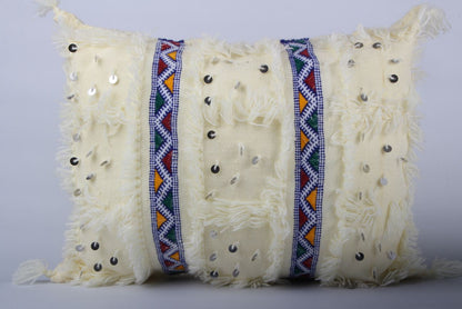 White and Blue Berber boho pillow case covers