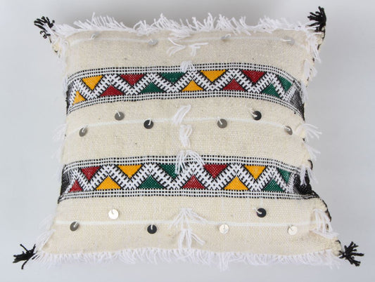 White Berber boho pillow case covers