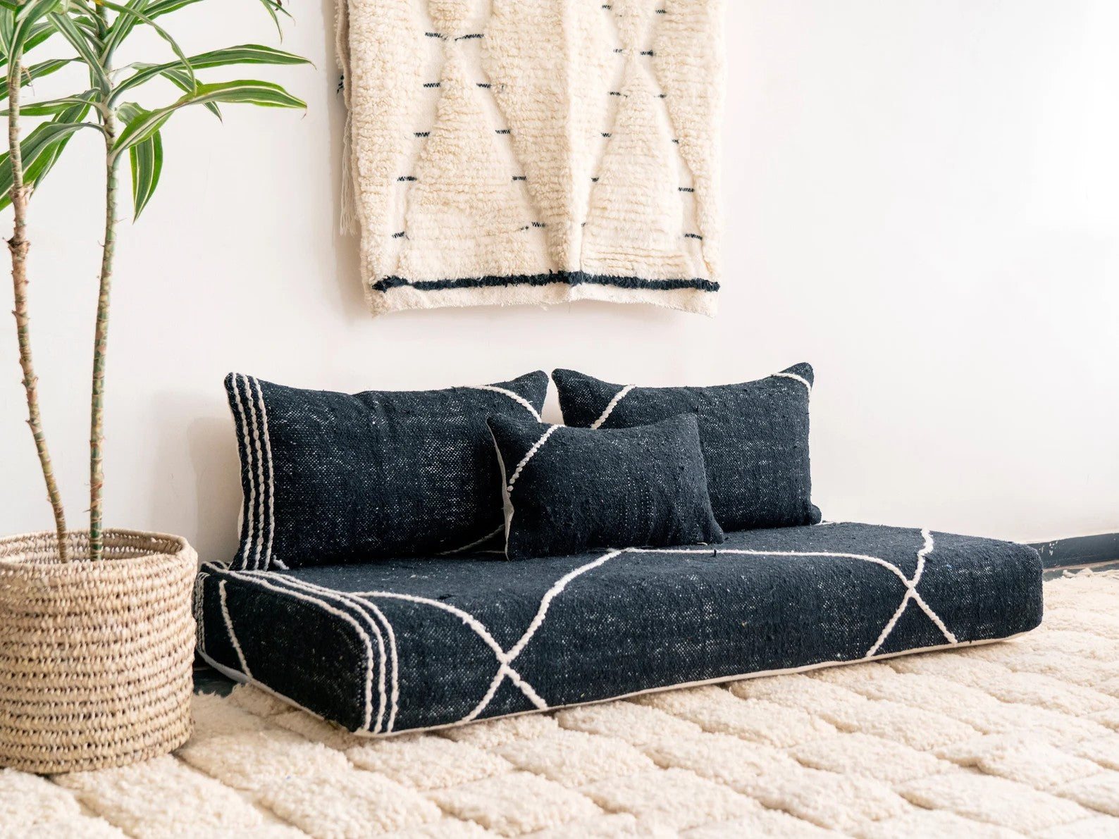 Boho Style Floor Sofa Seating Set, Living Room Sofa Set, Customized Red Floor Sofa Set, Handmade Floor Couches