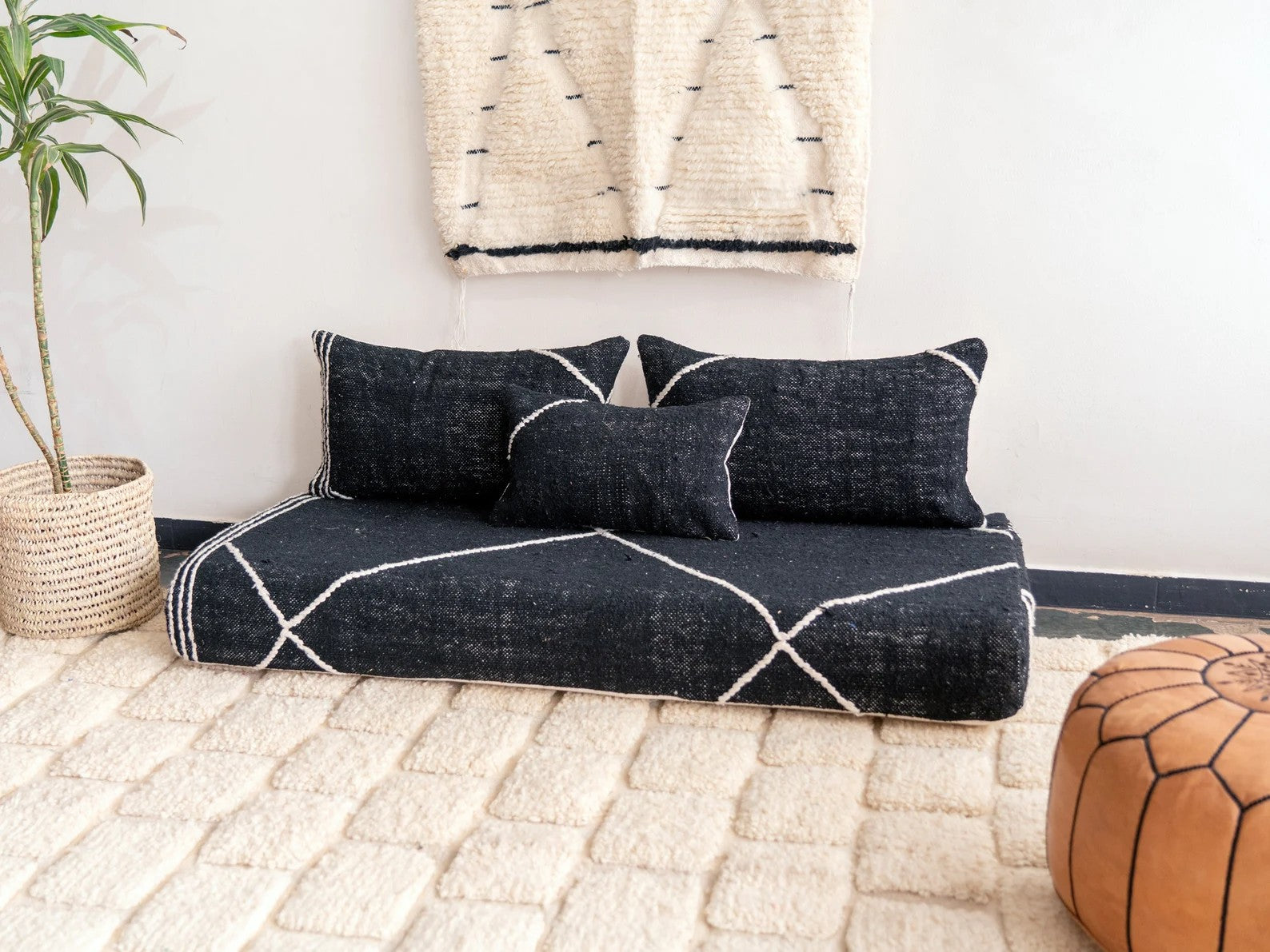 Boho Style Floor Sofa Seating Set, Living Room Sofa Set, Customized Red Floor Sofa Set, Handmade Floor Couches