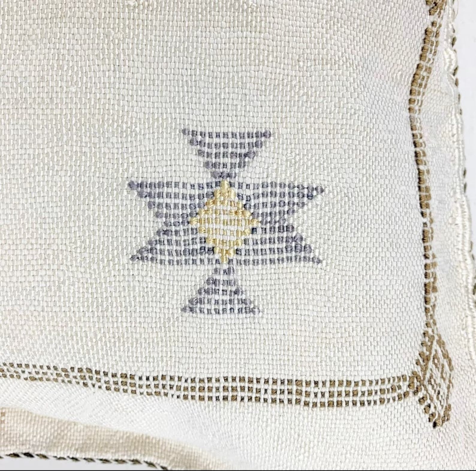 White cactus silk pillow