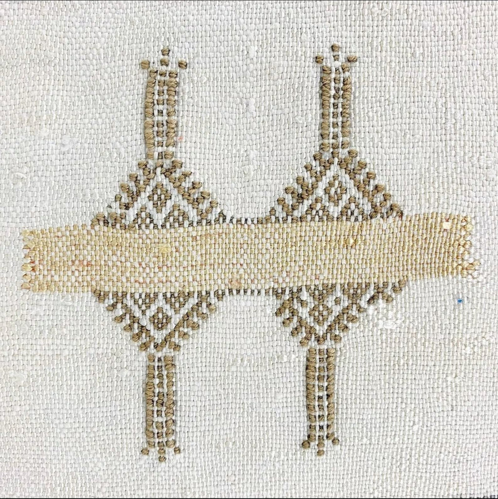 White cactus silk pillow