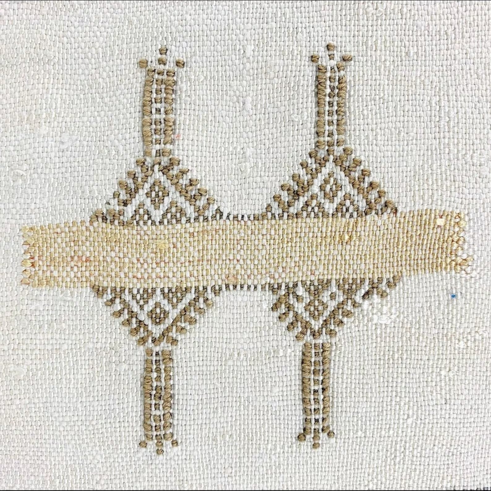 White cactus silk pillow