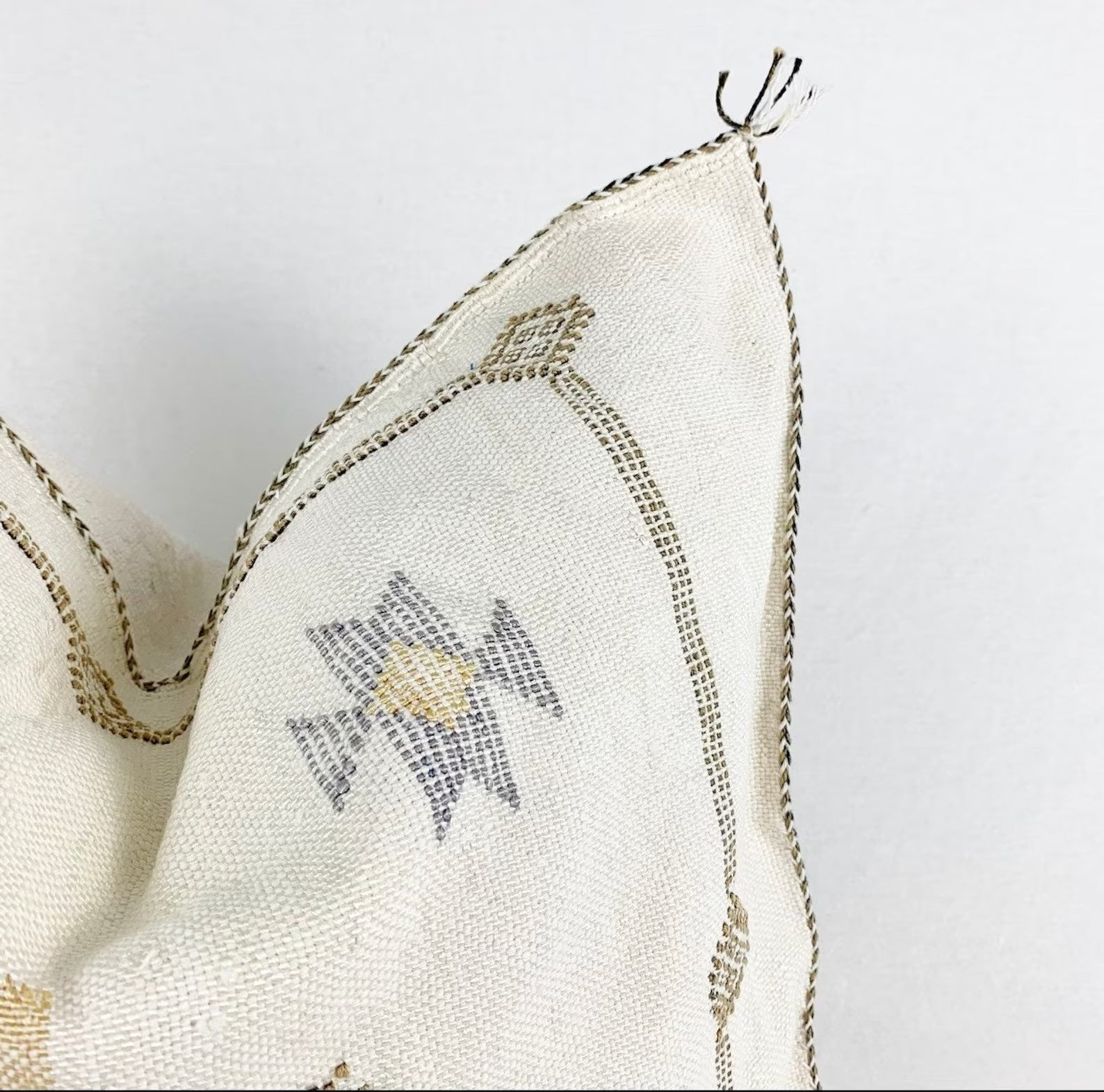 White cactus silk pillow