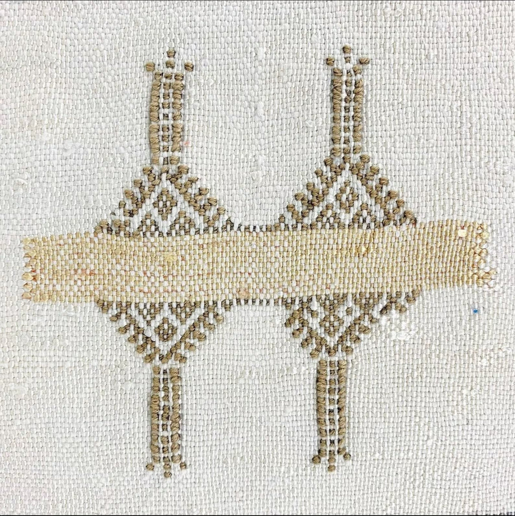 White cactus silk pillow