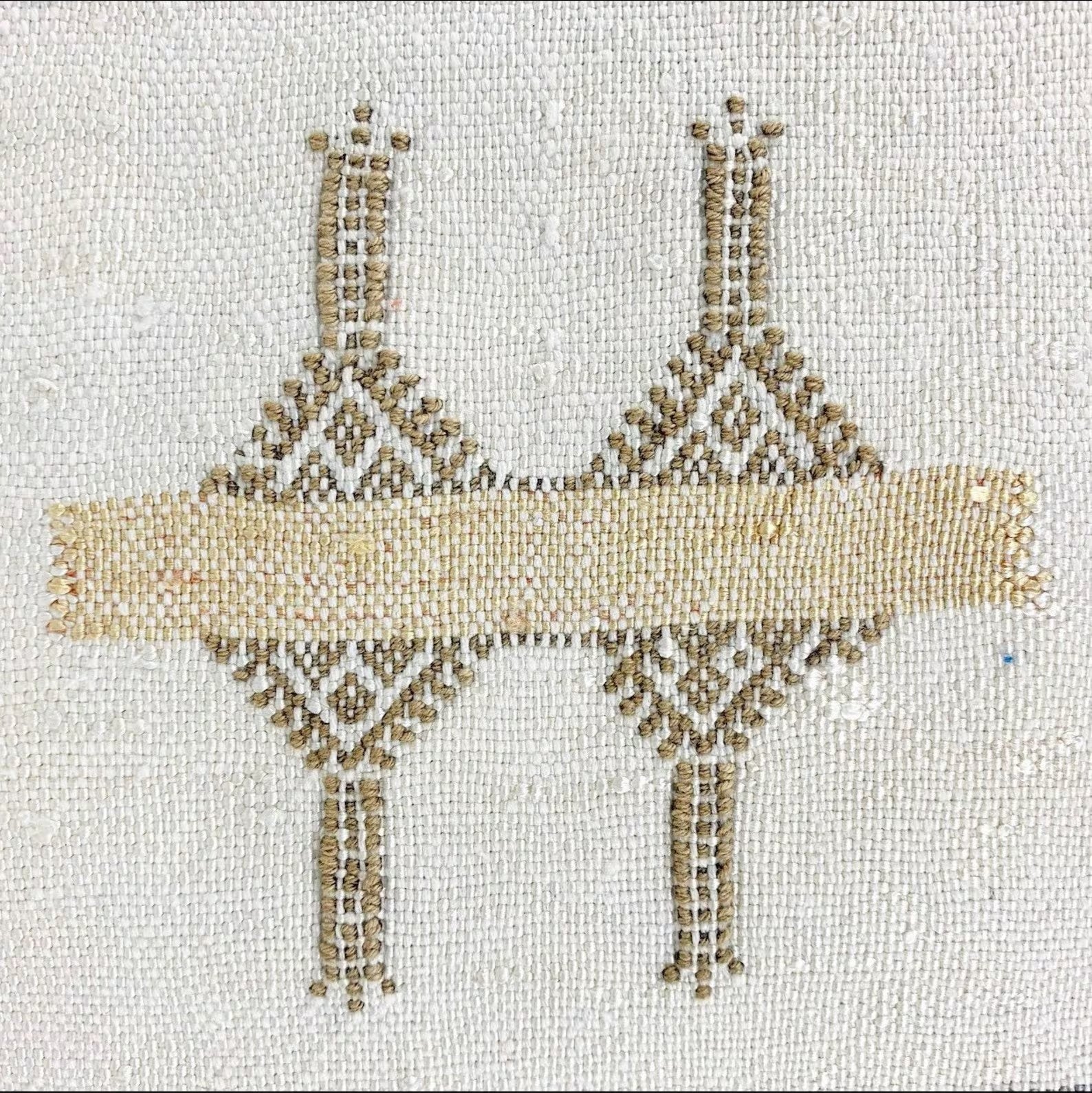 White cactus silk pillow