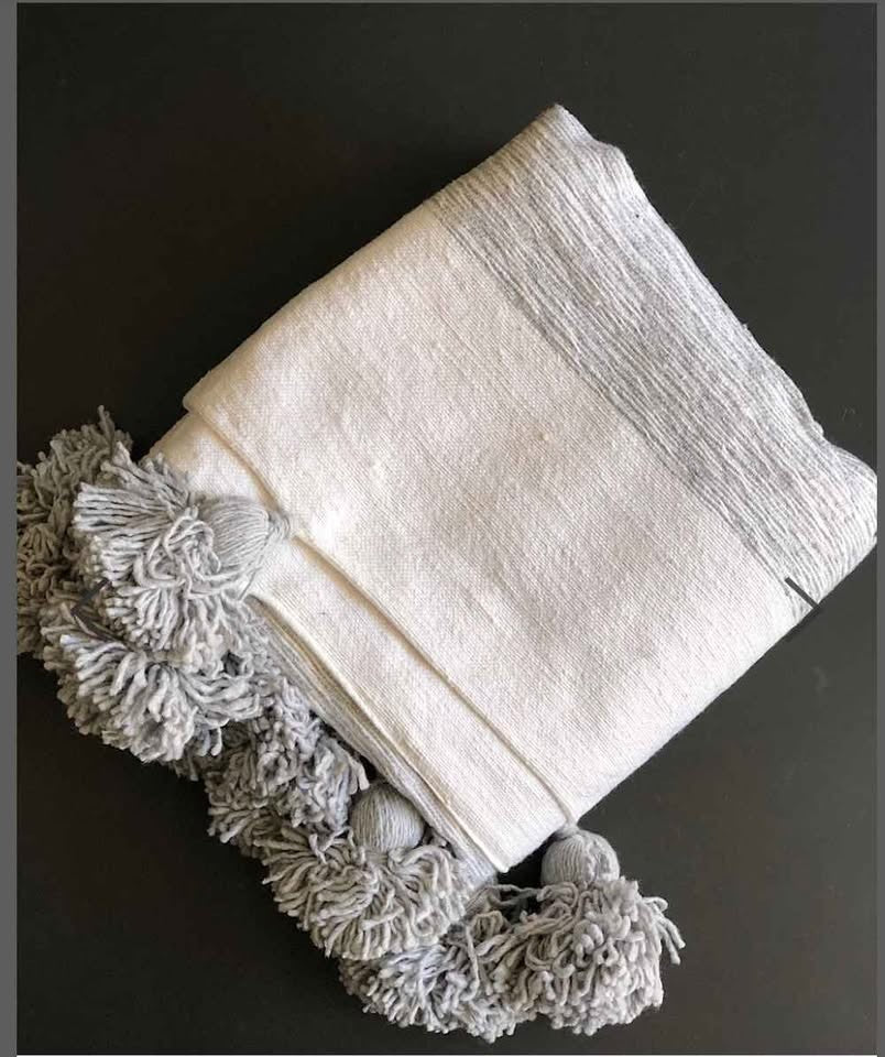 chunky knit pompom blanket ,chunky knit throw blanket , Wool blanket with pom poms ,moroccan pompom throw blankets for sofa , wool pompom throw blankets for sofa , 40x50 blanket ,100% wool blanket , 100 wool blanket , 60 x 50 blanket , 50x40 blanket , 100 cotton blanket